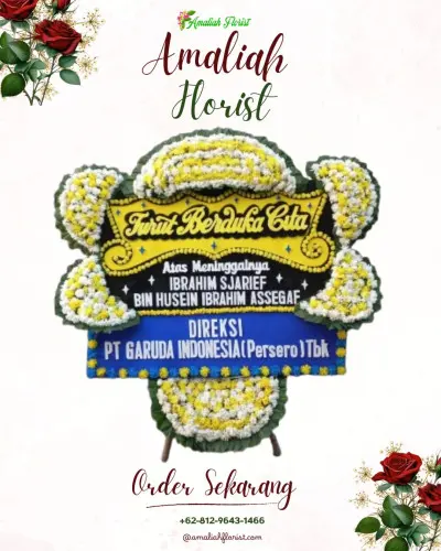Papan Bunga Duka di Maradekaya Selatan