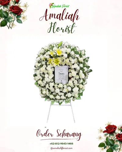 Krans Bunga Duka Cita di Maradekaya Selatan